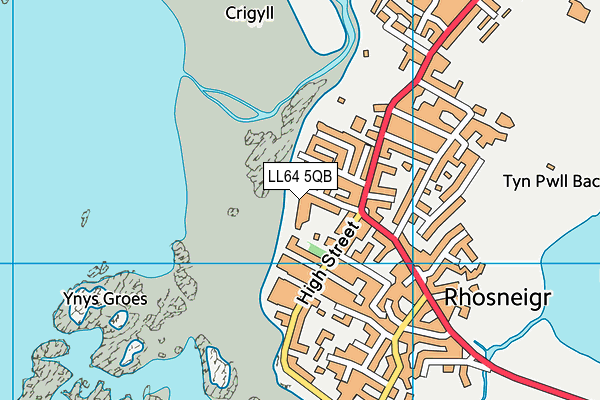 LL64 5QB map - OS VectorMap District (Ordnance Survey)