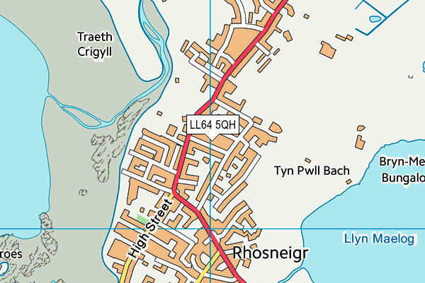 LL64 5QH map - OS VectorMap District (Ordnance Survey)