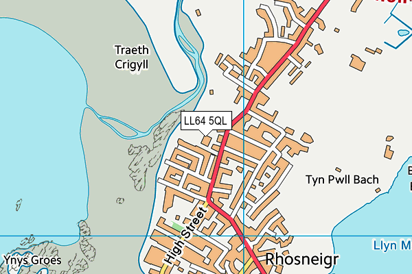 LL64 5QL map - OS VectorMap District (Ordnance Survey)