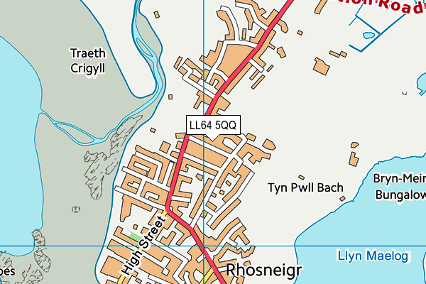 LL64 5QQ map - OS VectorMap District (Ordnance Survey)