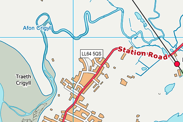 LL64 5QS map - OS VectorMap District (Ordnance Survey)