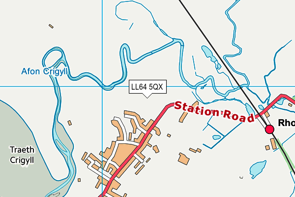 LL64 5QX map - OS VectorMap District (Ordnance Survey)