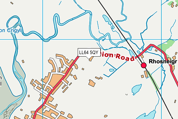 LL64 5QY map - OS VectorMap District (Ordnance Survey)