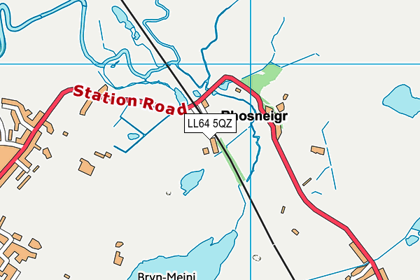 LL64 5QZ map - OS VectorMap District (Ordnance Survey)