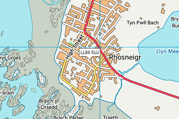 LL64 5UJ map - OS VectorMap District (Ordnance Survey)