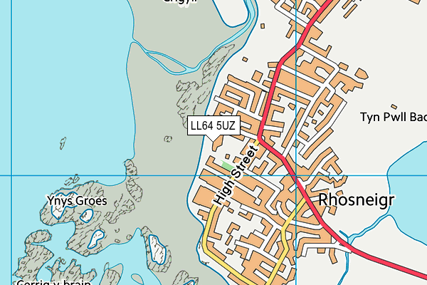 LL64 5UZ map - OS VectorMap District (Ordnance Survey)
