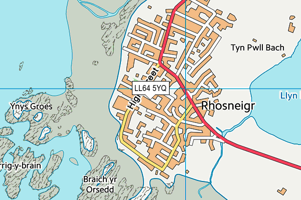 LL64 5YQ map - OS VectorMap District (Ordnance Survey)