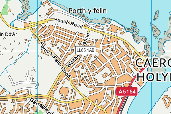 LL65 1AB map - OS VectorMap District (Ordnance Survey)