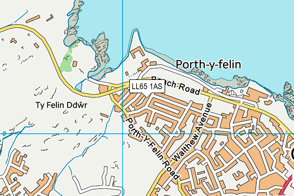 LL65 1AS map - OS VectorMap District (Ordnance Survey)