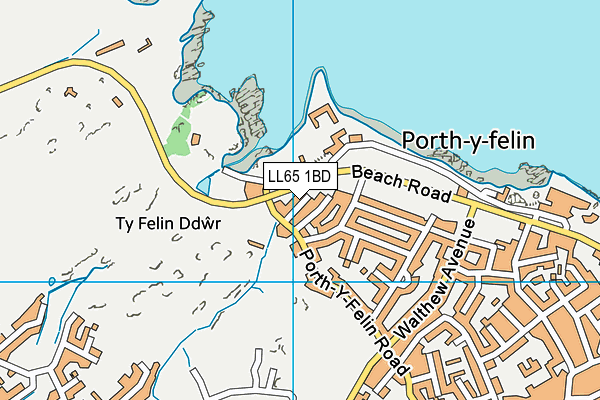 LL65 1BD map - OS VectorMap District (Ordnance Survey)