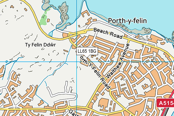 LL65 1BG map - OS VectorMap District (Ordnance Survey)