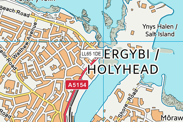 LL65 1DE map - OS VectorMap District (Ordnance Survey)