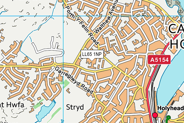 Ysgol Uwchradd Caergybi map (LL65 1NP) - OS VectorMap District (Ordnance Survey)