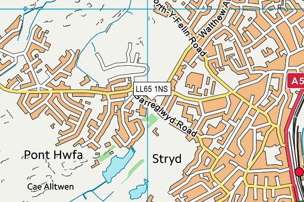 Ysgol Cybi map (LL65 1NS) - OS VectorMap District (Ordnance Survey)