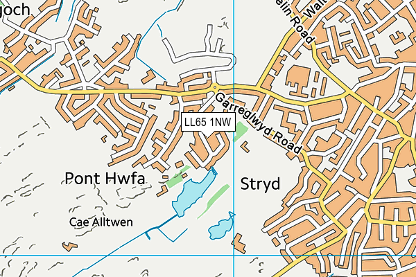 LL65 1NW map - OS VectorMap District (Ordnance Survey)