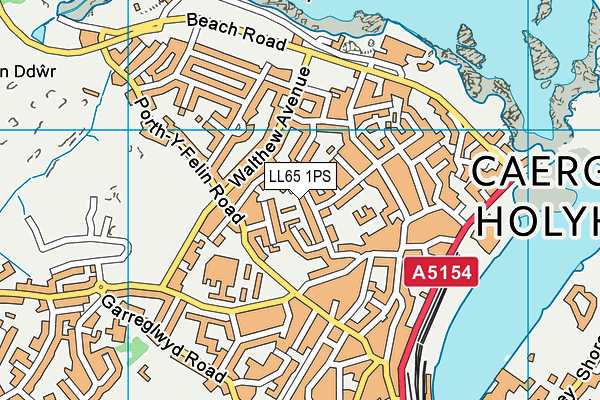 LL65 1PS map - OS VectorMap District (Ordnance Survey)