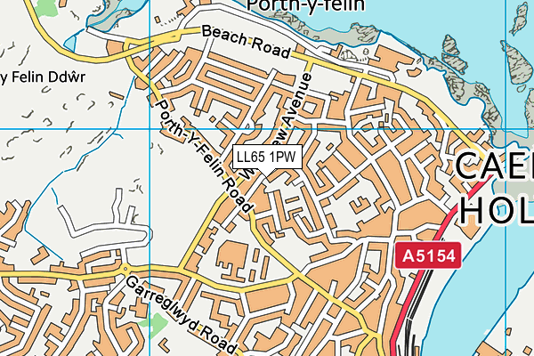 LL65 1PW map - OS VectorMap District (Ordnance Survey)