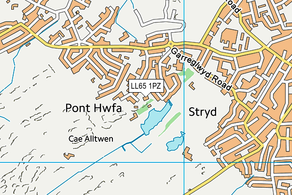 LL65 1PZ map - OS VectorMap District (Ordnance Survey)