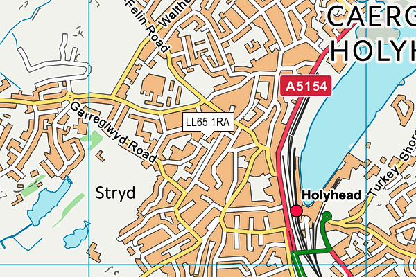 LL65 1RA map - OS VectorMap District (Ordnance Survey)