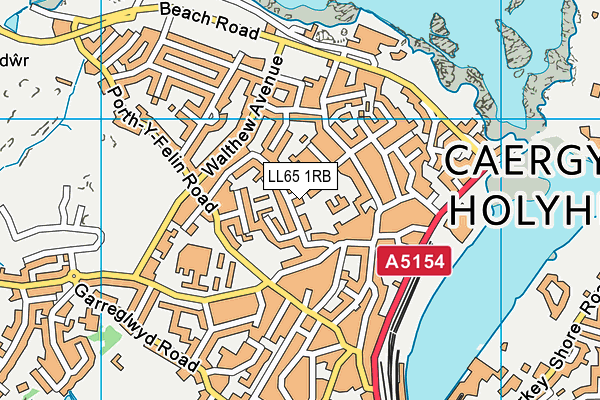 LL65 1RB map - OS VectorMap District (Ordnance Survey)