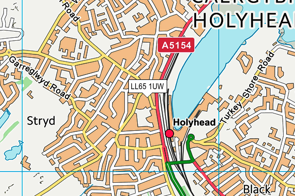 LL65 1UW map - OS VectorMap District (Ordnance Survey)