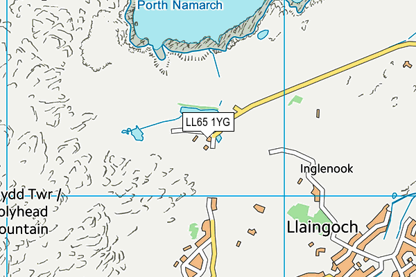 LL65 1YG map - OS VectorMap District (Ordnance Survey)