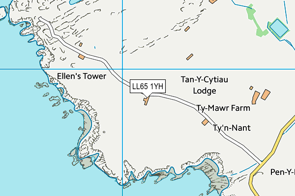 LL65 1YH map - OS VectorMap District (Ordnance Survey)