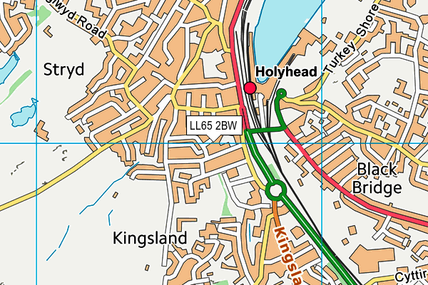 LL65 2BW map - OS VectorMap District (Ordnance Survey)