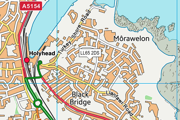 LL65 2DS map - OS VectorMap District (Ordnance Survey)