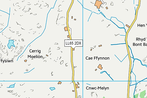 Ysgol Gynradd Santes Gwenfaen map (LL65 2DX) - OS VectorMap District (Ordnance Survey)
