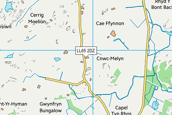 LL65 2DZ map - OS VectorMap District (Ordnance Survey)