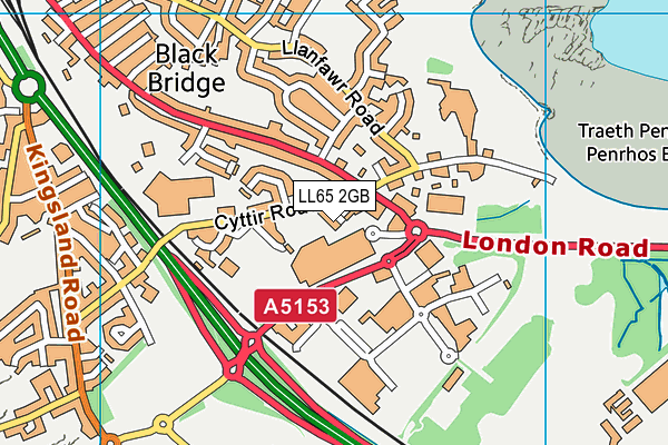 LL65 2GB map - OS VectorMap District (Ordnance Survey)