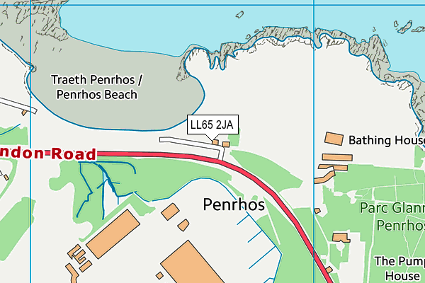 LL65 2JA map - OS VectorMap District (Ordnance Survey)