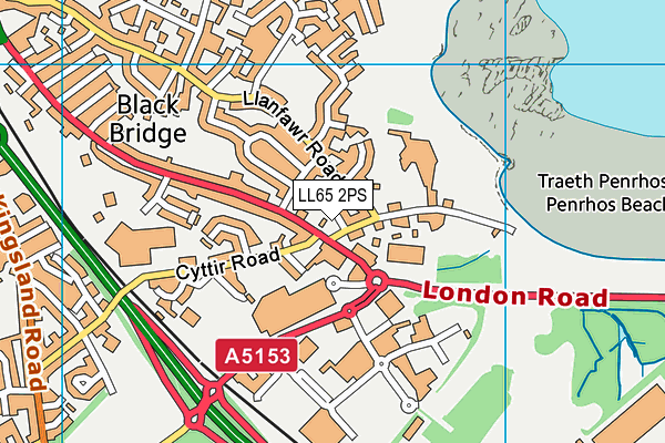 LL65 2PS map - OS VectorMap District (Ordnance Survey)