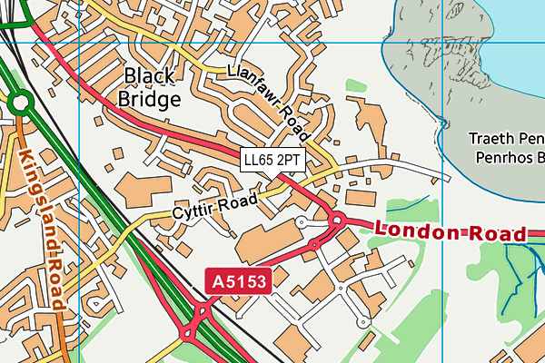 LL65 2PT map - OS VectorMap District (Ordnance Survey)