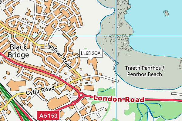 LL65 2QA map - OS VectorMap District (Ordnance Survey)