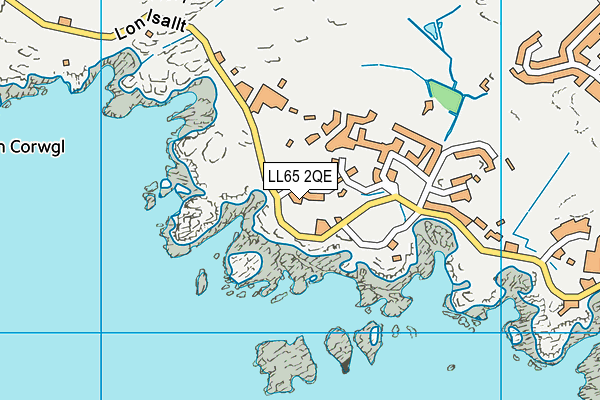 LL65 2QE map - OS VectorMap District (Ordnance Survey)