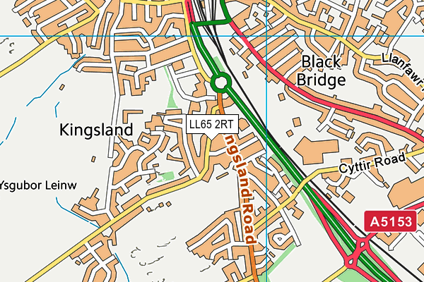 LL65 2RT map - OS VectorMap District (Ordnance Survey)