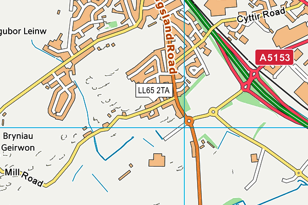 LL65 2TA map - OS VectorMap District (Ordnance Survey)