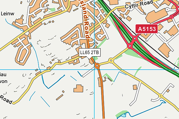 LL65 2TB map - OS VectorMap District (Ordnance Survey)