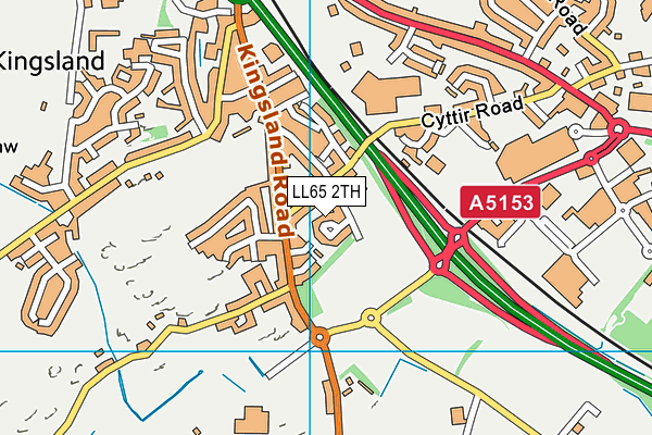Ysgol Gynradd Kingsland map (LL65 2TH) - OS VectorMap District (Ordnance Survey)