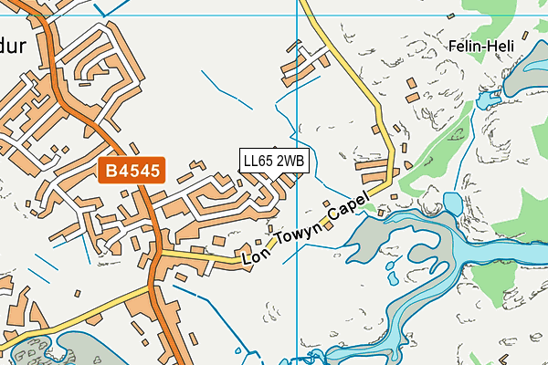 LL65 2WB map - OS VectorMap District (Ordnance Survey)