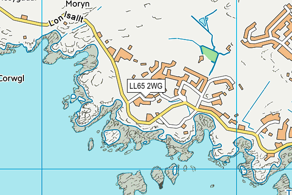 LL65 2WG map - OS VectorMap District (Ordnance Survey)