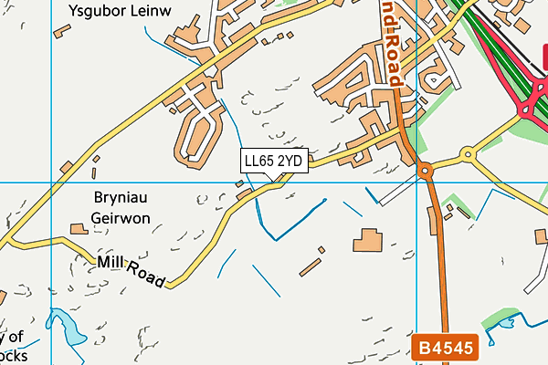 LL65 2YD map - OS VectorMap District (Ordnance Survey)