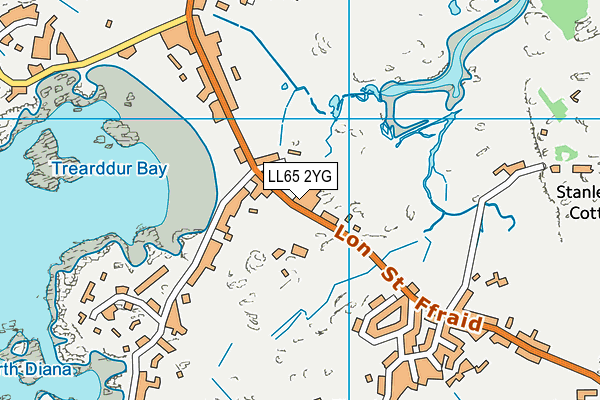 LL65 2YG map - OS VectorMap District (Ordnance Survey)