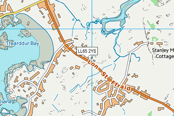 LL65 2YS map - OS VectorMap District (Ordnance Survey)