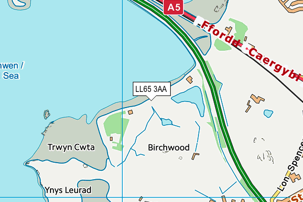 LL65 3AA map - OS VectorMap District (Ordnance Survey)