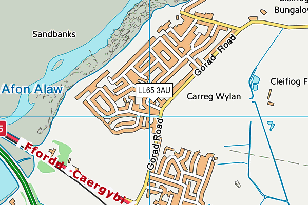 LL65 3AU map - OS VectorMap District (Ordnance Survey)