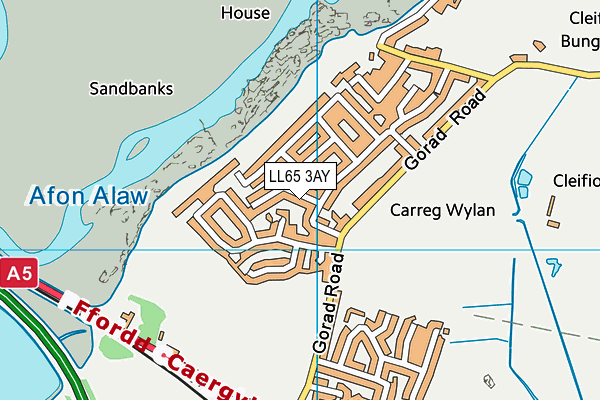 LL65 3AY map - OS VectorMap District (Ordnance Survey)