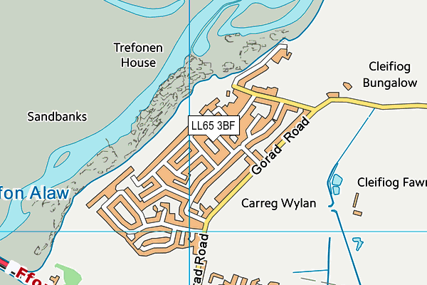 LL65 3BF map - OS VectorMap District (Ordnance Survey)